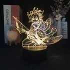 3D лампа Yoimiya Genshin ударная игра Ночной светильник на батарейках будильник базовый светильник Прямая поставка декор для детей