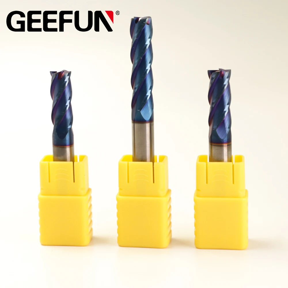 HRC65 карбидные фрезы с 4 канавками плоские и квадратные торцевые диаметр