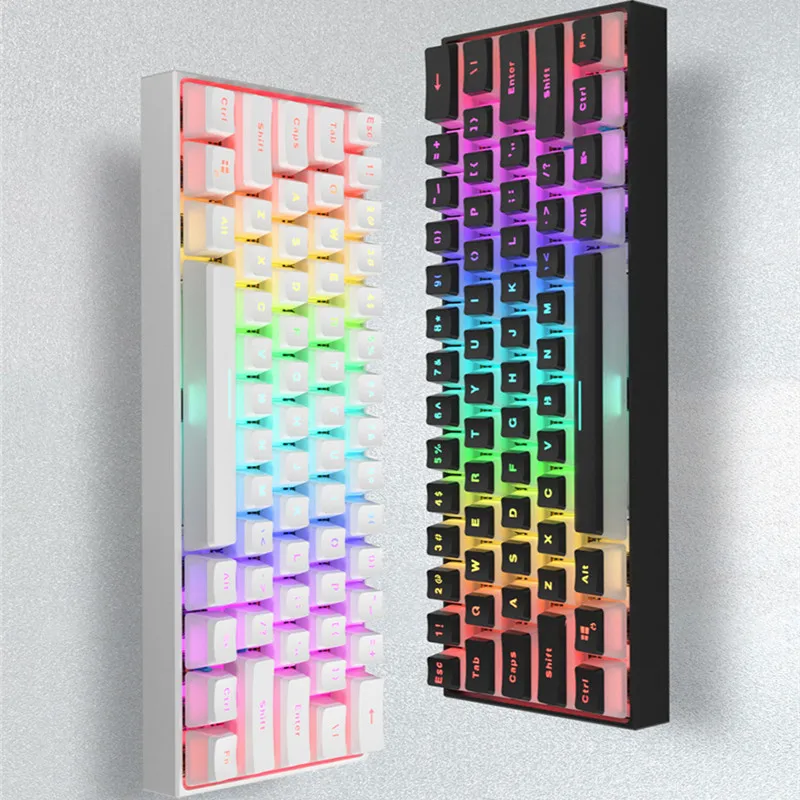 Механическая игровая клавиатура MK61 61 клавиша PBT Keycap RGB подсветка горячая