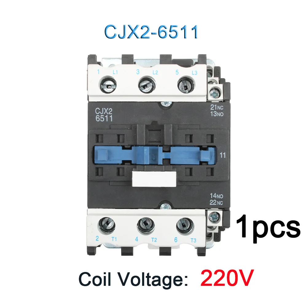 6511-220V LC1-D AC Контактор стартера мотора реле CJX2-4011 CJX2-5011 CJX2-6511 CJX2-8011 Применение с Поплавковый выключатель 3P+ 1 НЗ 24V 12V 220V - Цвет: 6511-220V