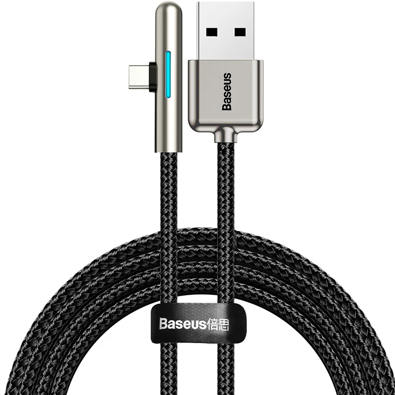 Baseus 40 Вт Освещение usb type C кабель для huawei mate 30 20 P30 P20 P10 Pro Lite 4A Dash зарядное устройство USB-C type-C USB кабель провод шнур - Цвет: Black