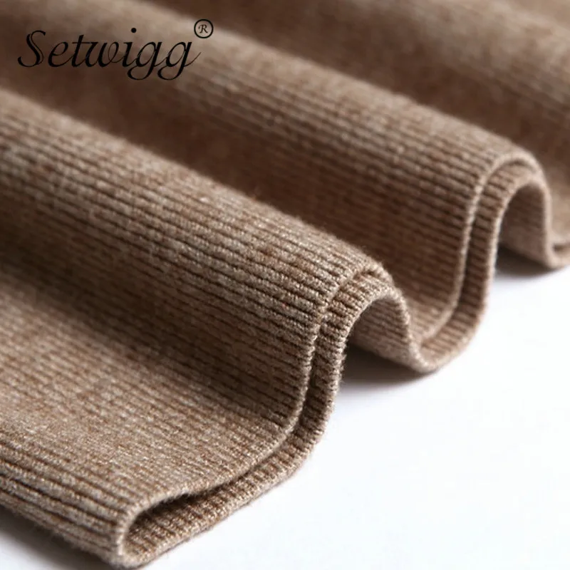 Женские шерстяные брюки SETWIGG Широкий трикотажный Повседневный длинный с