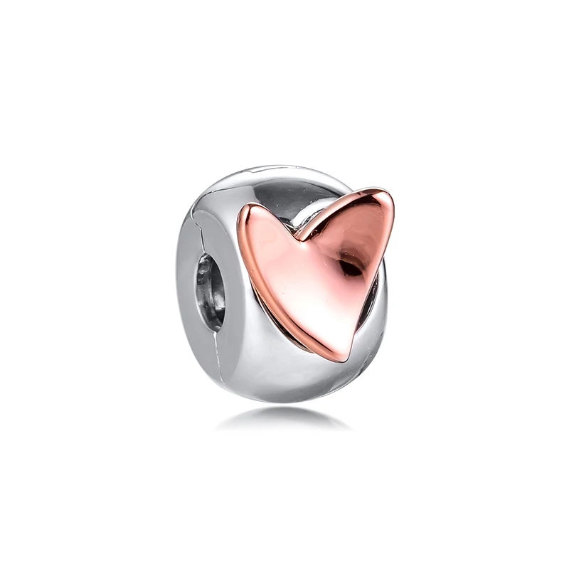 

Freehand Heart Clip Charm Fashion Female Jewelry Sterling Silver Beads For Jewelry Making Fits For Charms 925 Silver Bracelets
