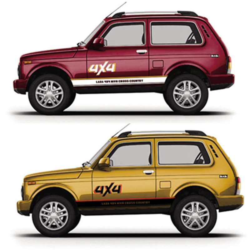 

Автомобильный Стайлинг, Спортивная Автомобильная наклейка для LADA Niva, городской автомобиль, кузов, спортивные наклейки, автомобильные накле...