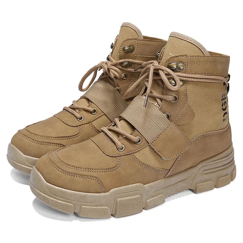 Мужская обувь Кожаные зимние мужские прогулочные ботинки в британском стиле