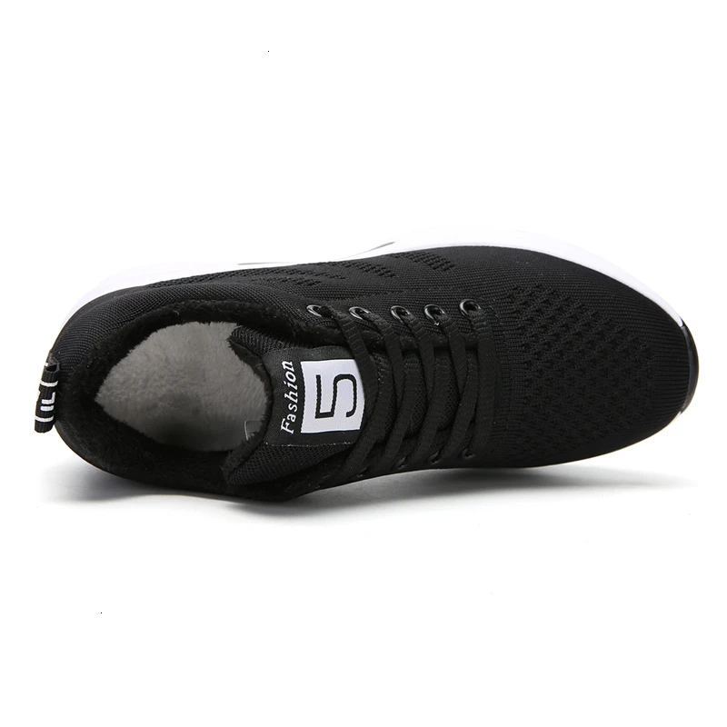 Зимняя спортивная обувь визуально увеличивающая рост 9 см Женские теплые меховые