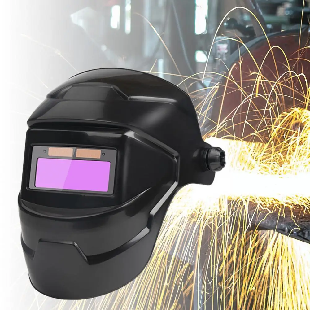 

Solar Powered Welding Helmet Eye Protection Dimming Rapidly Auto Darkening LCD Clear Welding Shield Grinding Hood Safety Gear