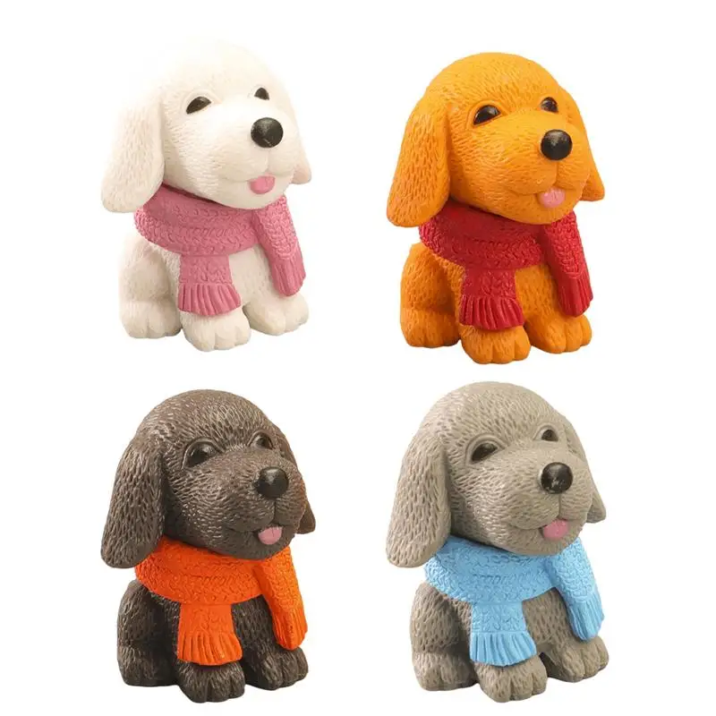 

Очаровательная фигурка собаки, Мультяшные щенки, куклы, игрушки, микро Ландшафтные украшения, 4 шт.