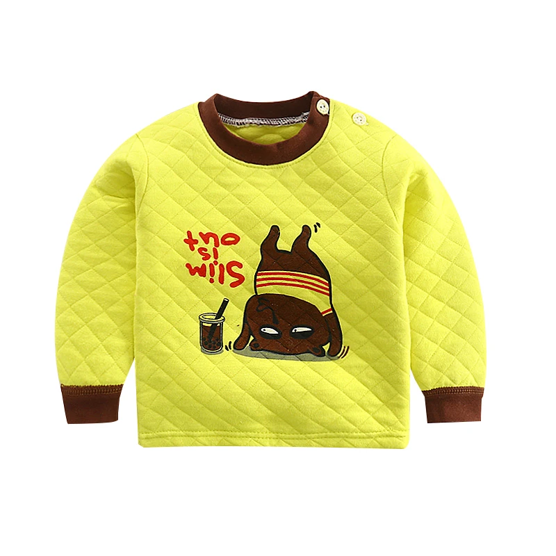9 Baby Tshirt Thick Winter Warm Home Wear Newborn Baby Boys Girls Tops T-shirt Kids Clothing Baby Clothes - Цвет: 9