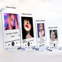 personalized music code music song acrylic music board custom personal photo album plaque board base led stand jewelry sets