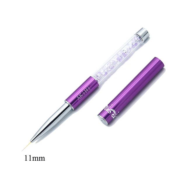 5 20 мм кисти для нейл арта прозрачный акриловый тонкий лайнер рисования карандаш