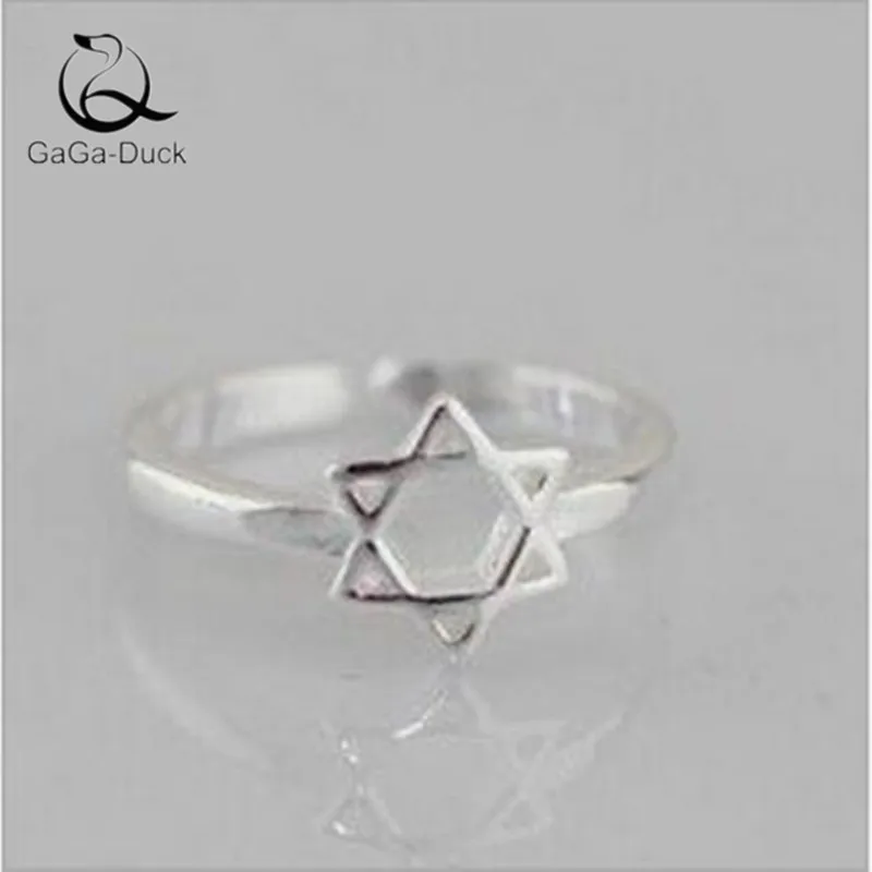 

Новые Модные Простые Ювелирные изделия из стерлингового серебра 925 пробы простые изысканные шестигранные звездочки популярные женские отк...