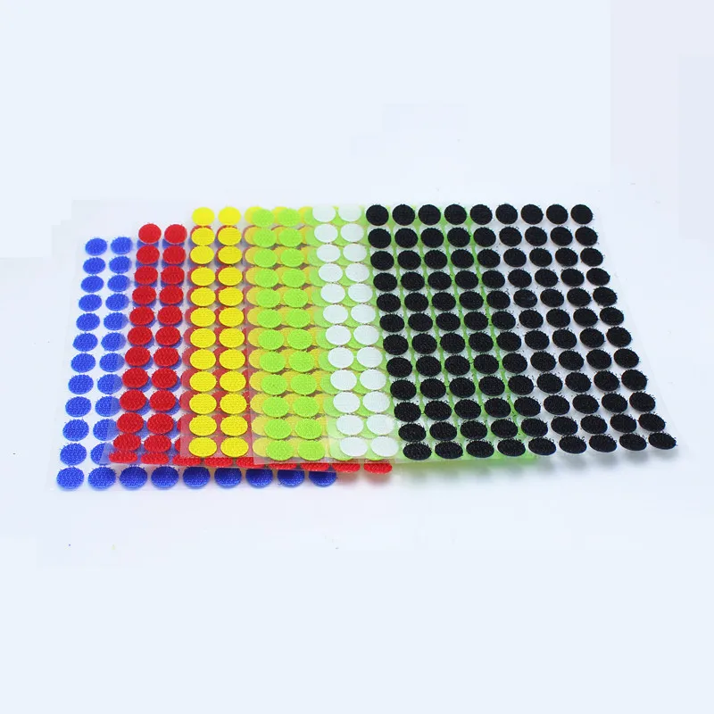 108 Пар 10 мм Цветные Волшебные нейлоновые наклейки двусторонние клейкие крючки