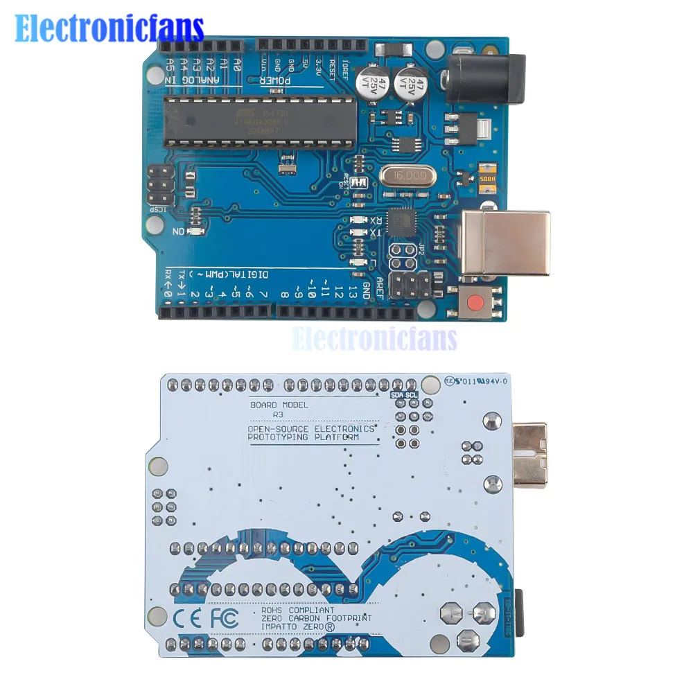 Плата разработки ATmega328P плата CH340G CH340 ATMEGA16U2 микроконтроллер зуммера 3 В 5 в