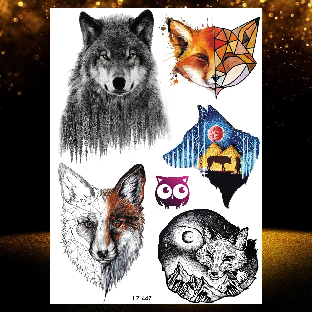 Временные татуировки для детей маленькая 3d-татуировка в виде дельфина Вселенная