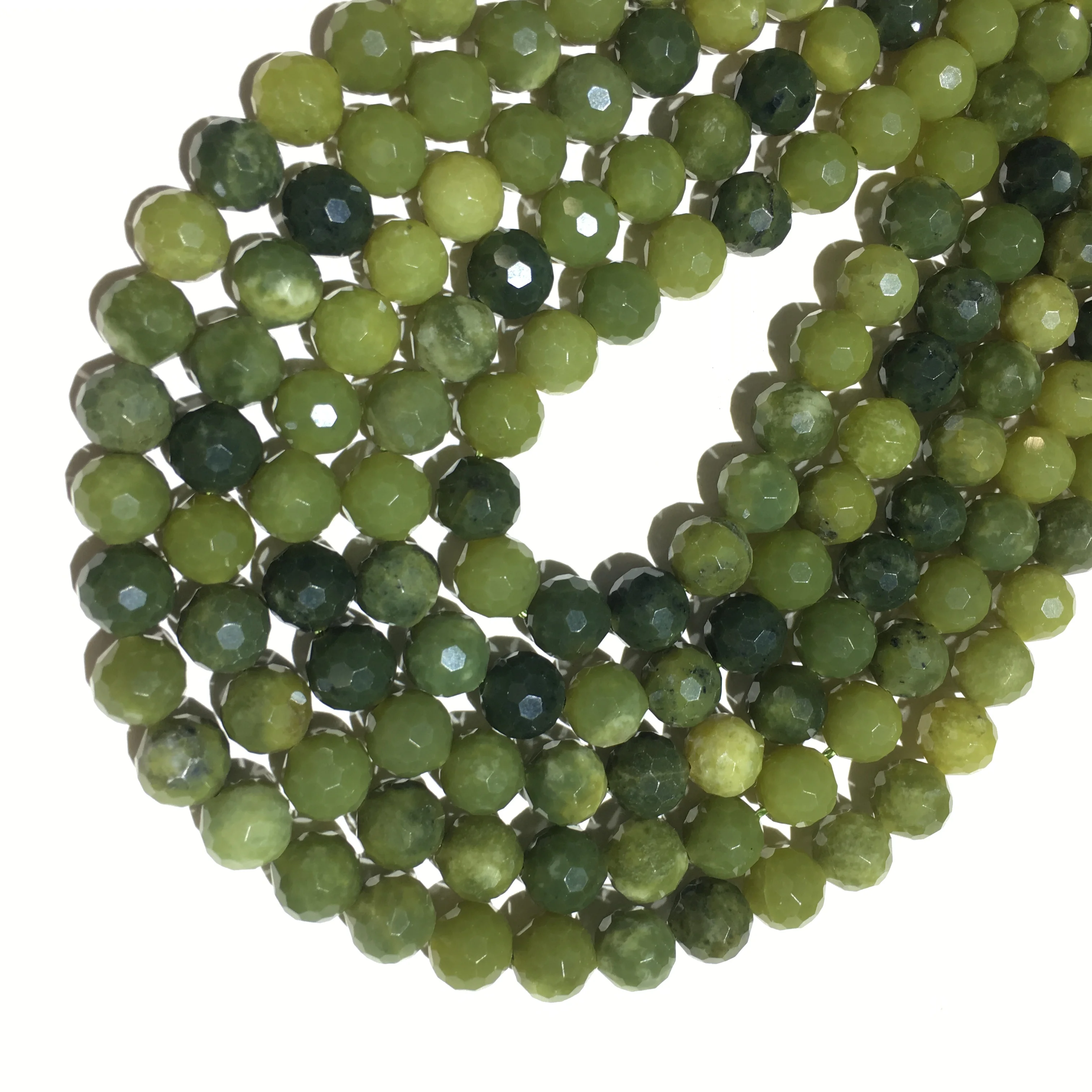 Заводская цена граненые китайские нефритовые бусины из натурального камня