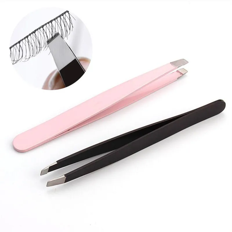 

1PC Eyebrow Tweezer Professional Stainless Steel Eyebrow Face Nose Hair Clip Remover Tool Beauty Slanted Puller Makeup Tool
