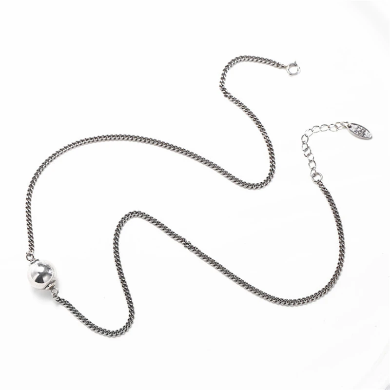 Модное простое классическое массивное ожерелье с круглым шариком тибетская