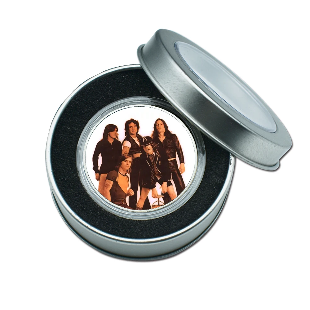 

Подарок на день рождения друга, рок-группа, Посеребренная металлическая монета, памятная монета, Музыкальная память, ремесла