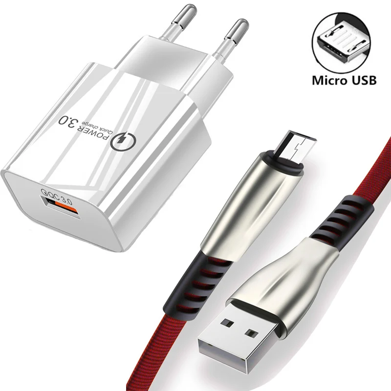 Фото Кабель Micro USB 5.0A Быстрая зарядка быстрая зарядное устройство для телефона Samsung S7 S6