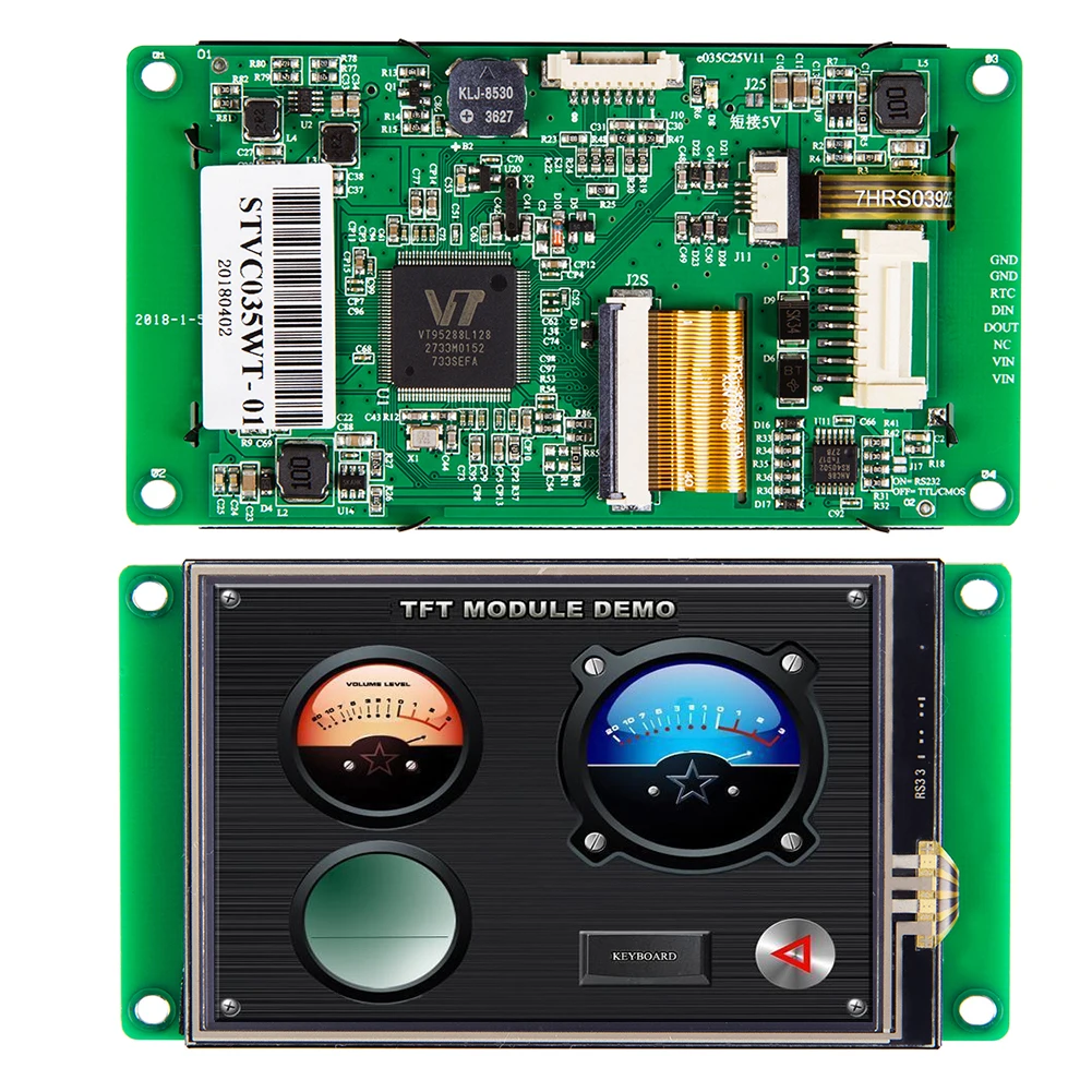 Programmable STONE 3.5 Inch HMI TFT LCD Display Module with RS232/RS485/TTL for Equipment Use