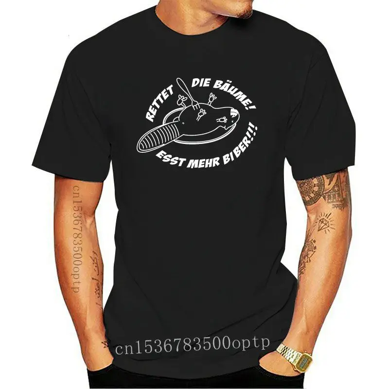 

Новинка 2020, забавная Мужская футболка, спасите деревья! Футболка Eat more beaver, хлопковая Футболка с принтом на заказ