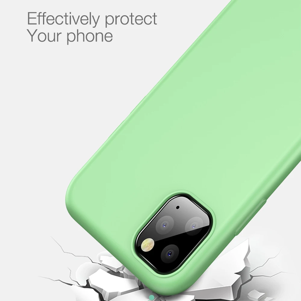 Чехол для iPhone 11 Pro Max противоударный чехол из жидкого силикона милые Чехлы Ruber iPhone11
