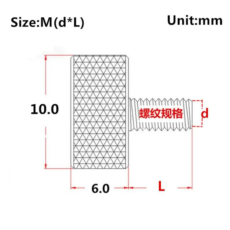 Винты M3 Цветной алюминиевый сплав с плоской головкой и накаткой для самолетов |