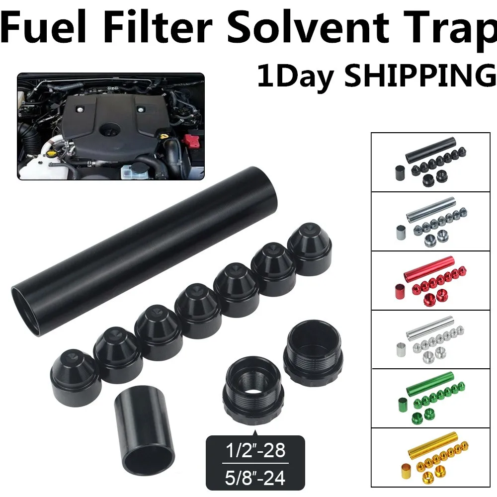 

Fuel Filter Solvent Trap FOR NAPA 4003 WIX 24003 10 inch Aluminum Car Fuel Filters Solvent Trap 1/2-28 or 5/8-24