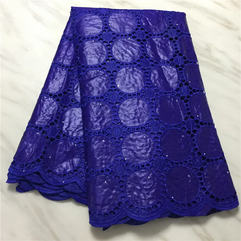 WD71281 New Arrival High quality African Embroiderey guipure Bazin Riche Multicolor Cutout Cotton Lace Fabric for dress 5y/lot | Дом и сад