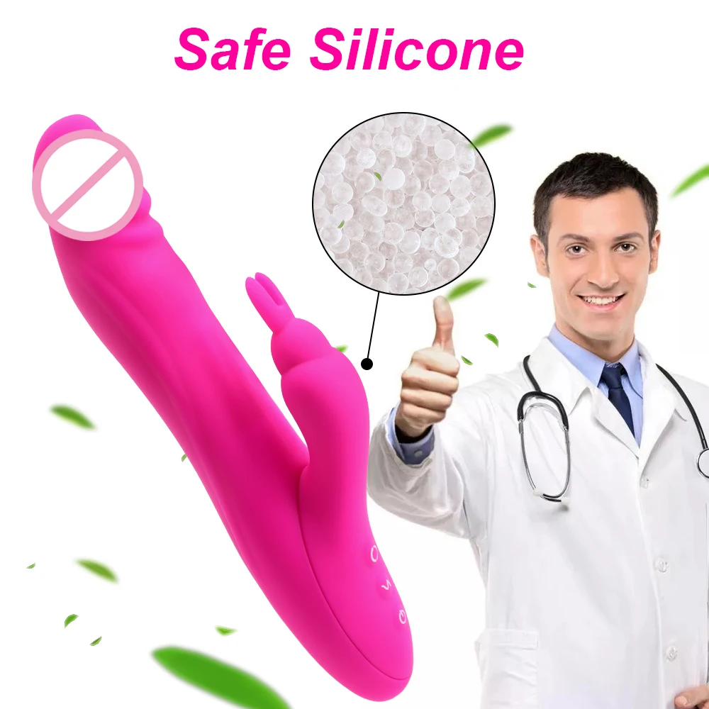 Вращающийся на 360 градусов фаллоимитатор для точки G кролик вибратор секс-игрушка