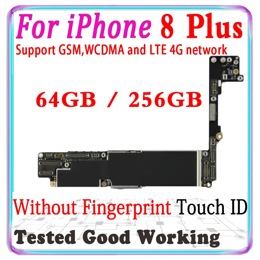 Материнская плата Clean iCloud для iphone 8 Plus с Touch ID 5 дюйма черная материнская wihte gold 64 Гб