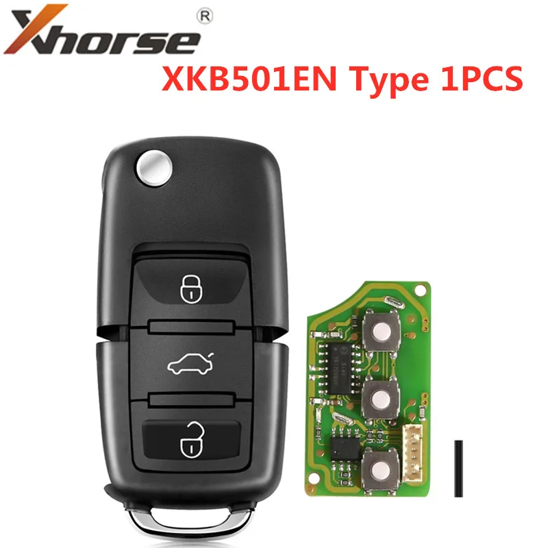 Xhorse XKB501EN проводной дистанционный ключ для VW B5 Flip 3 кнопки английская версия 1