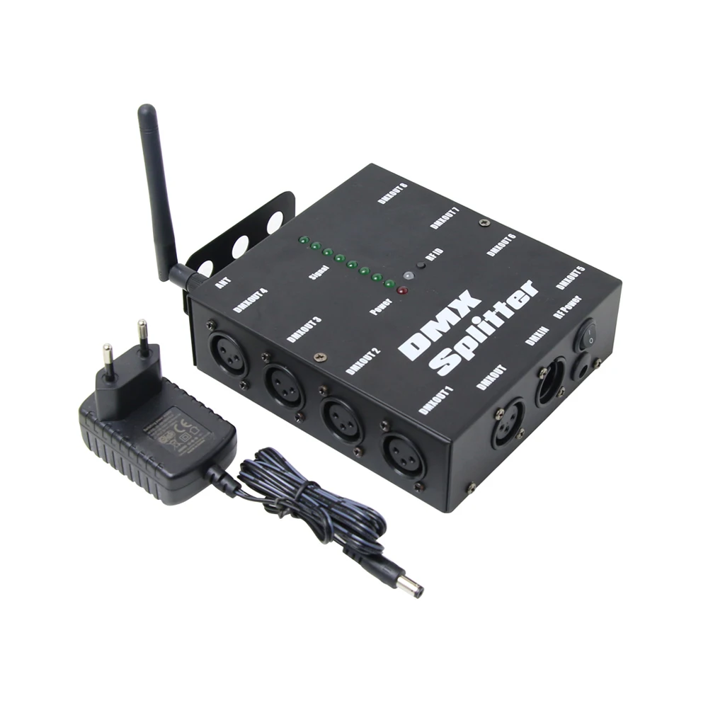 DMX512 Оптический изолированный сплиттер XLR 3Pin 8 way беспроводной DMX