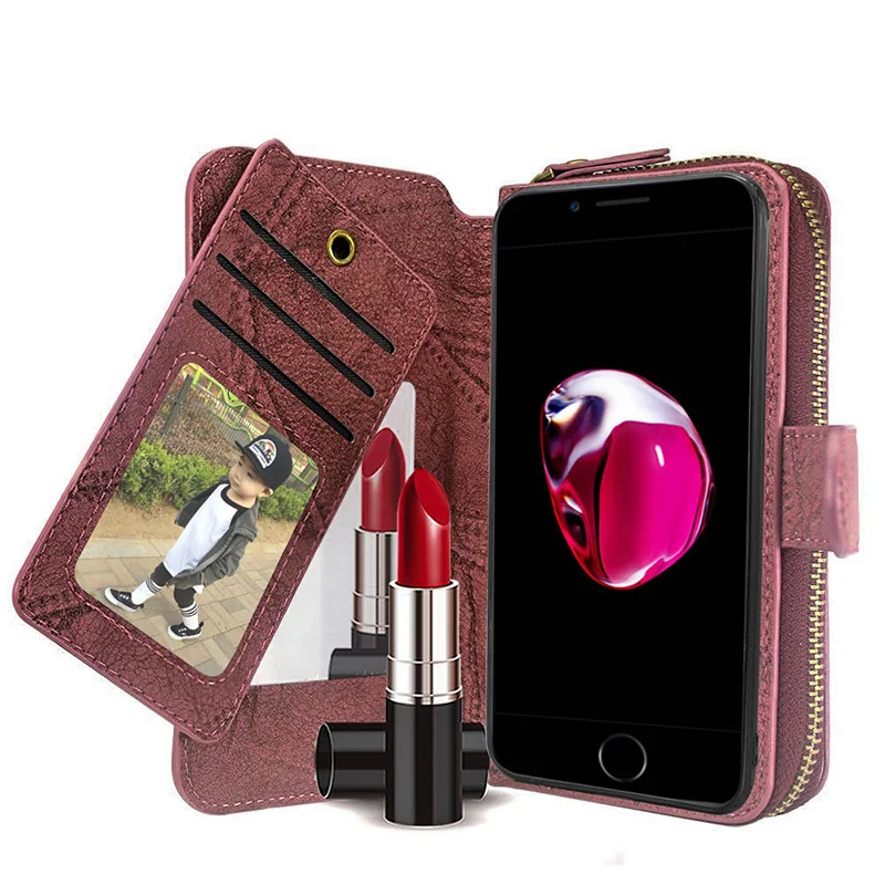 

Multifunction Purse Wallets Mobile Phone Cover Holder Zipper PU for Money Cards GK99
