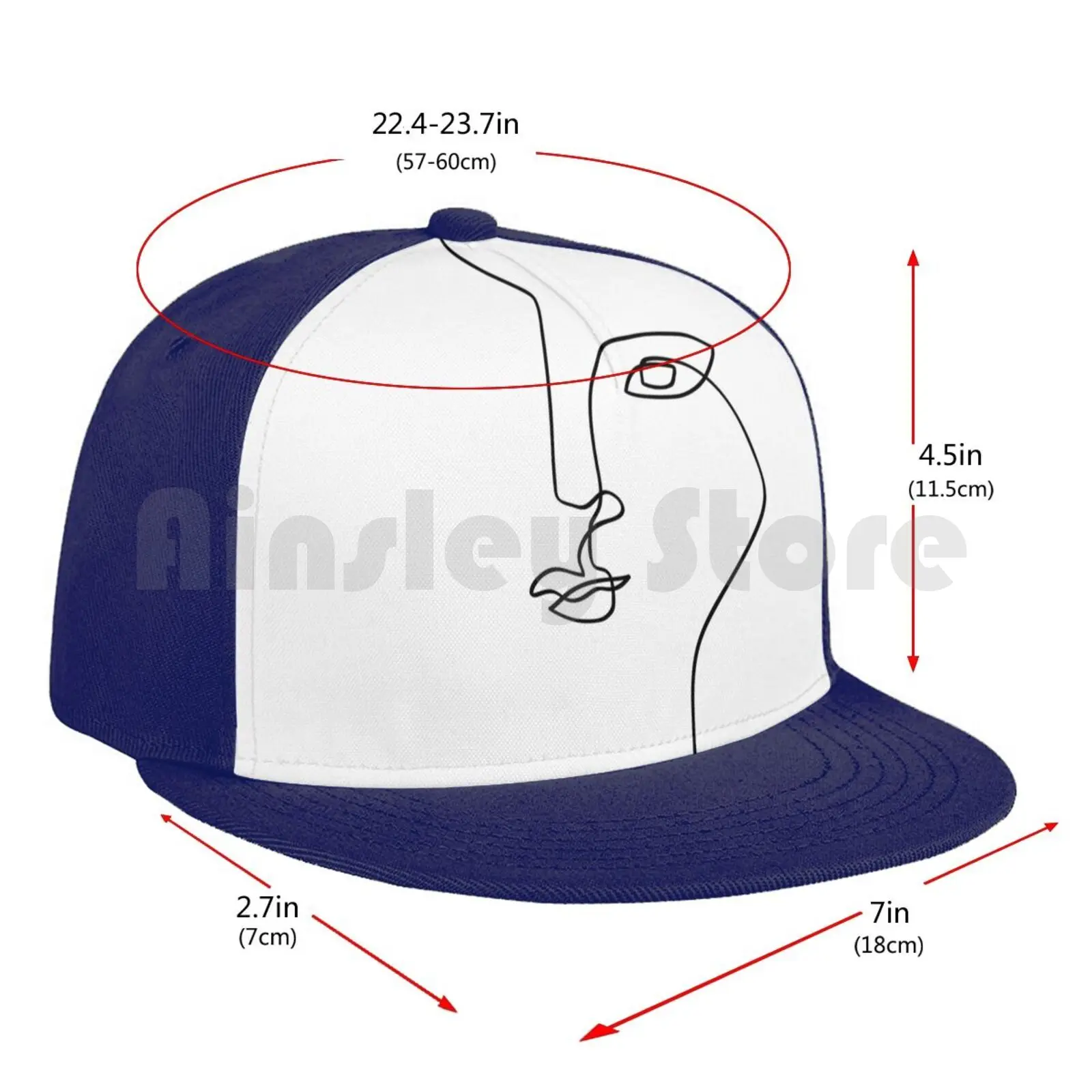 

Abstract Face Ii-One Line Art Baseball Cap Unisex Mesh Casual Print Adjustable Abstract Face Faces One Line Art Single Line