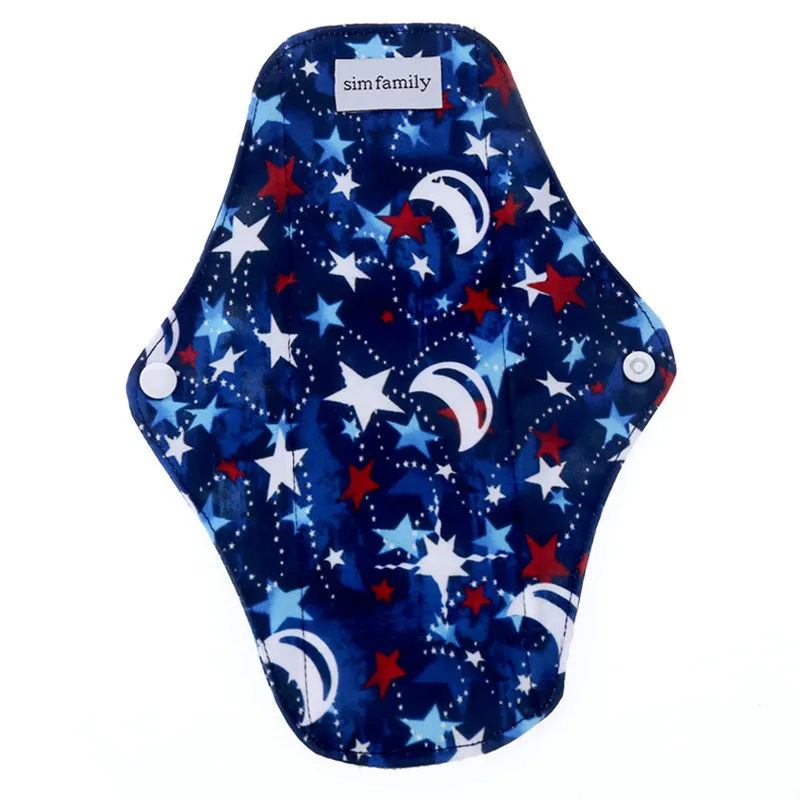 Juego de toallitas menstruales reutilizables, toallitas sanitarias de carb&oacute;n de bamb&uacute; para flujo Regular, higiene femenina, 6 + 1-2
