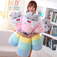 70cm90cm new lovely colorful hamster plush long pillow toy soft cartoon animal mouse stuffed doll bed pillow cushion kid gifts