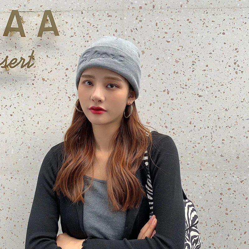 Модные зимние шляпы вязаная шапка бини для мужчин зимняя теплая утолщенная