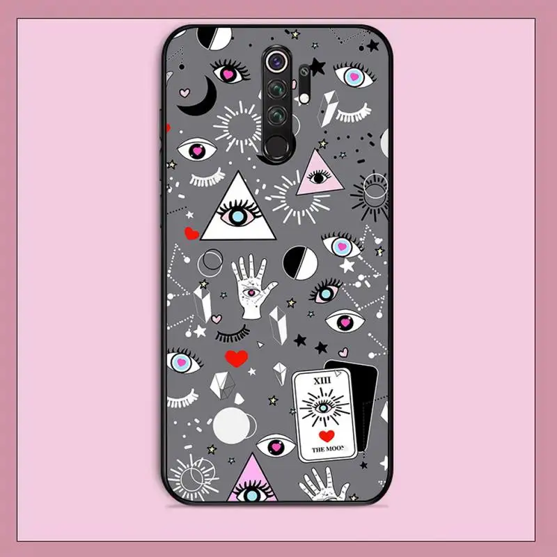 TOPLBPCS глаза ресницы эстетическое чёрный чехол для телефона Корпус RedMi note 9 4 5 6 7 5a 8