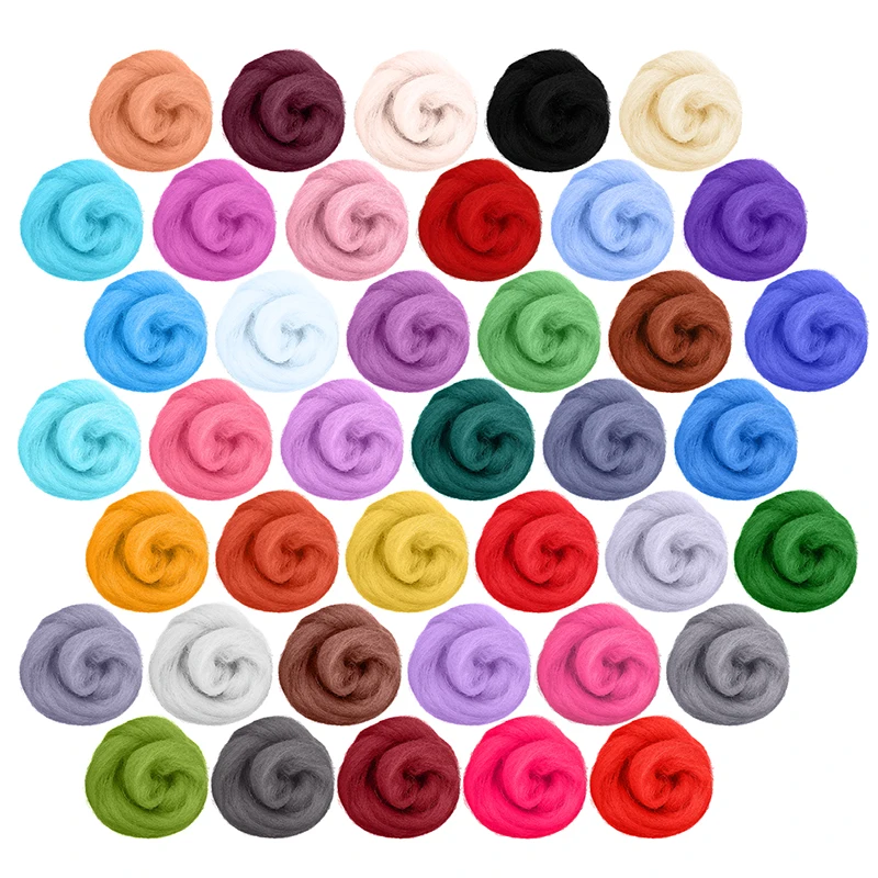 Набор инструментов для валяния сделай сам из войлока 40 цветов набор шерсти и