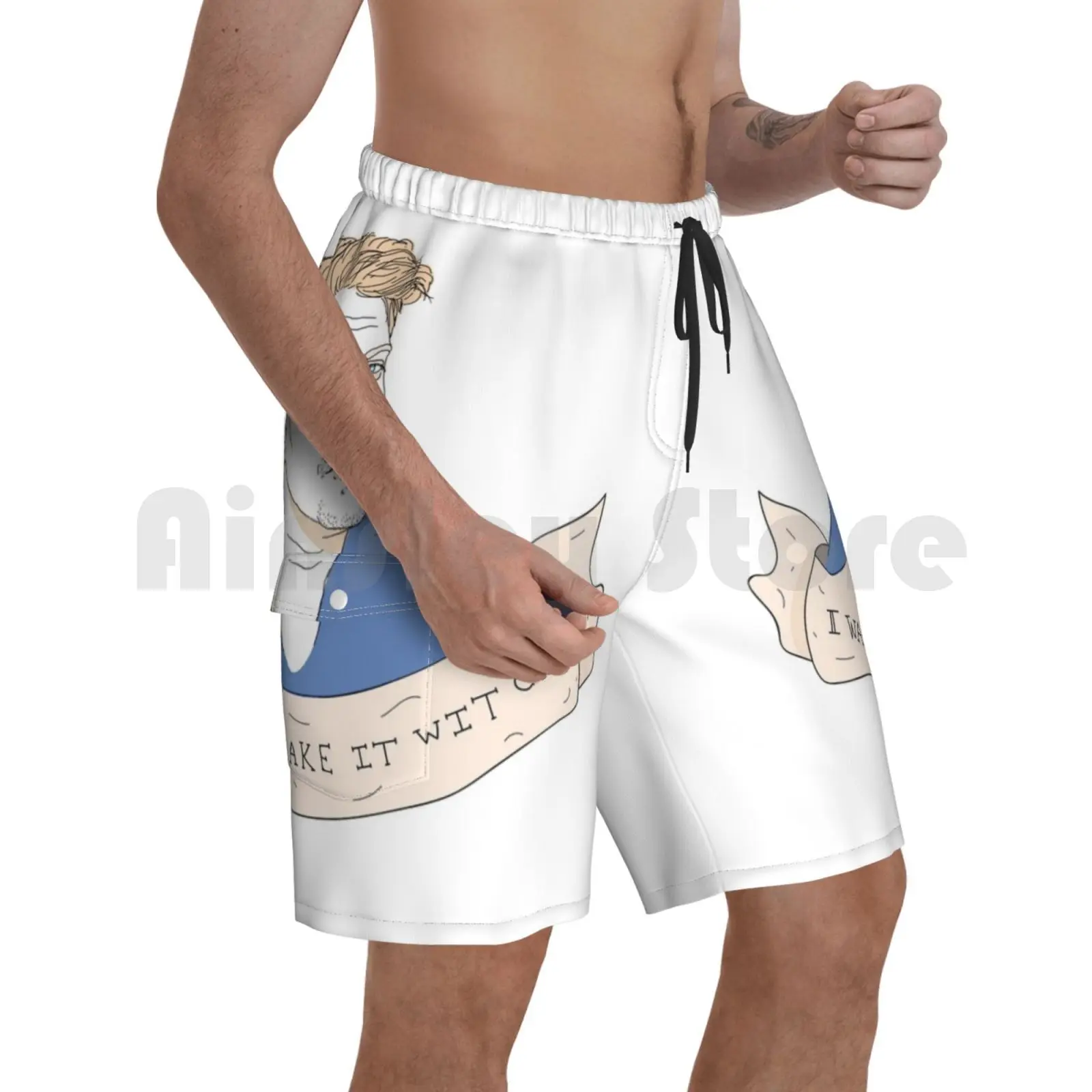 

I Wanna Make It Wit Chu Beach Shorts Men Beach Pants Swimwear Josh Homme Queens Stone Age Band Alternative Cool