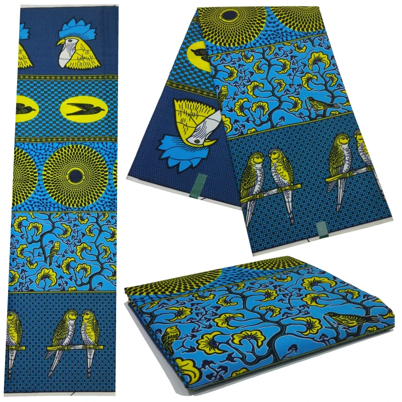 Высокое качество 6 ярдов африканская ткань для вечерние платья Африканский синий