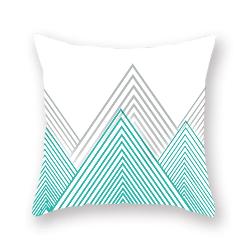 Простой геометрический двусторонний полиэфирный узор белая ткань наволочка для