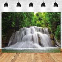 landscape waterfall spring tree green nature scenery scene forest jungle photography backdrops river background for photo studio
