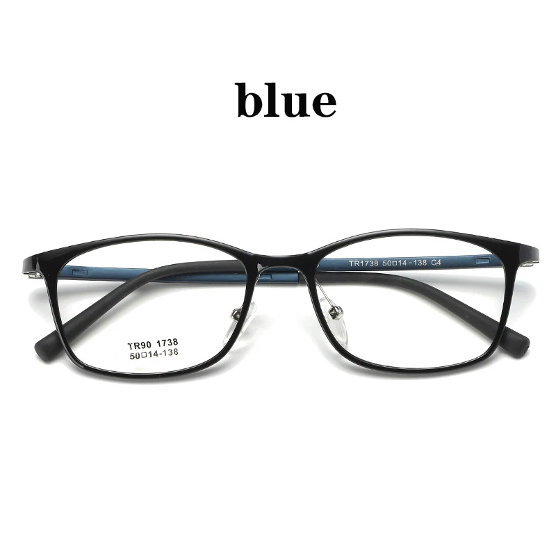 TR90 очки овальные oculos de grau feminino очки с диоптриями при близорукости оправа lentes аксессуары mujer opticos para mujer - Цвет оправы: Синий