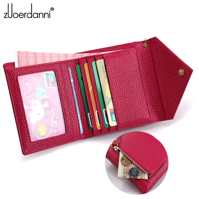 Модный тонкий женский кошелек из натуральной кожи с кисточкой Женский держатель