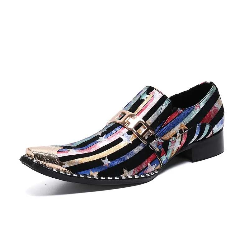 

New Luxury Classic Pattern Business Flat Shoes Men Designer Formal Dress Leather Shoes Men's Loafers Valentine Gifts Shoes