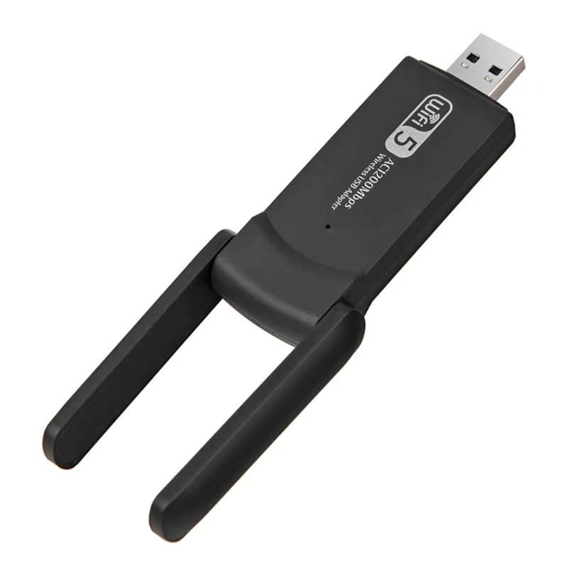 

USB Wireless Dual Band Dual Antenna WiFi Ethernet Adapter 1200M Network- Card