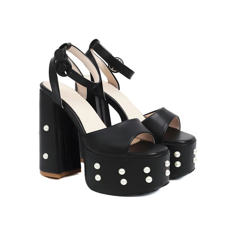 

Asumer 2021 Super High Heels Platform Sandals Women Shoes European Style Gladiator Sandals Ankle Buckle Party Shoes Ladies